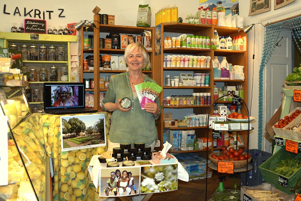 Milly Orthen verkaufte Malibelle-Körperbutter zwei Tage lang im Naturkostladen Labascha